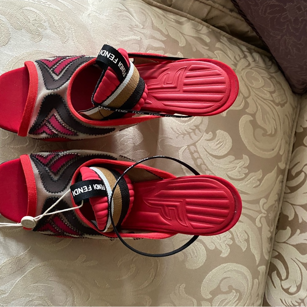 Fendi Cloth Sandals Size 39.5